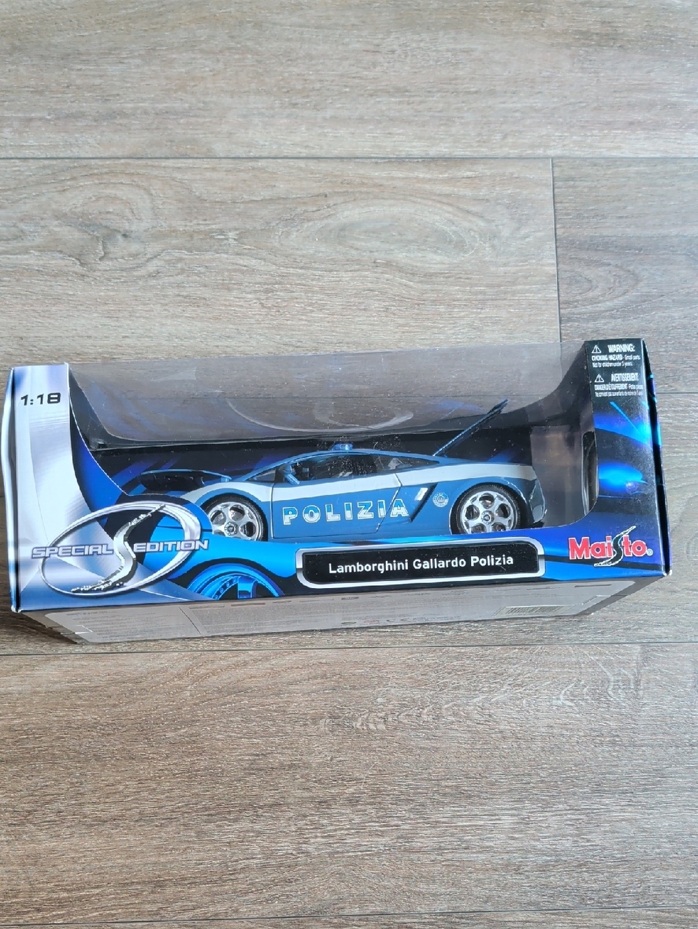 Lamborghini Gallardo Polizia Blue Die-Cast Toy Car